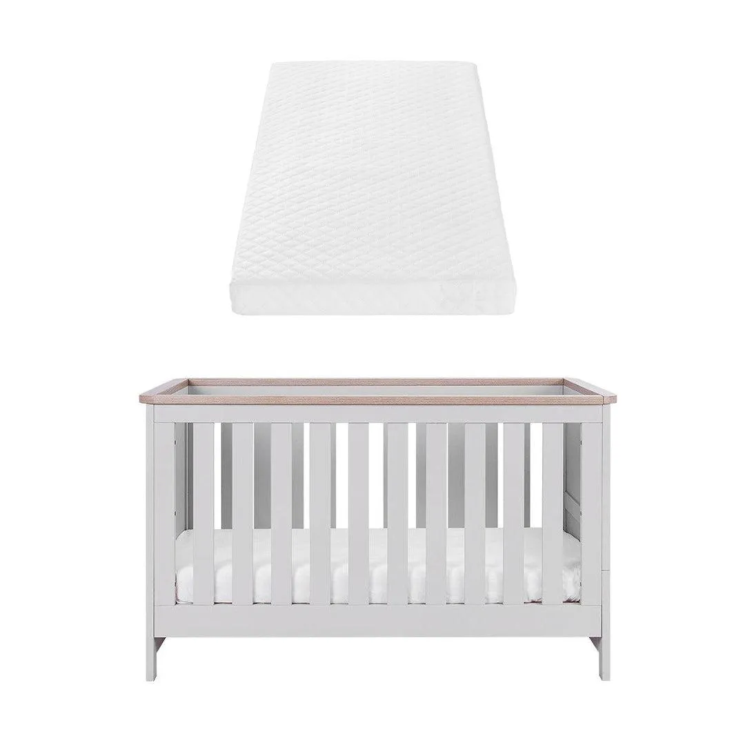Tutti Bambini Verona Cot Bed - Dove Grey/Oak