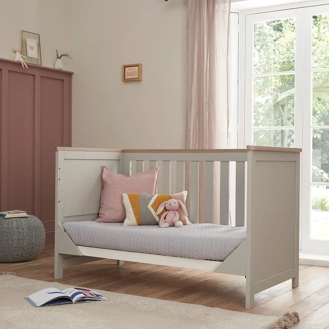 Tutti Bambini Verona Cot Bed - Dove Grey/Oak