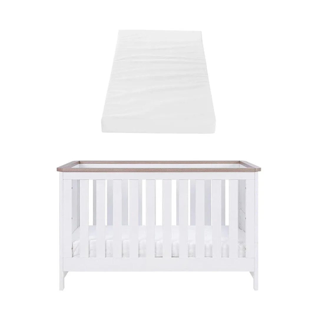 Tutti Bambini Verona Cot Bed - White/Oak