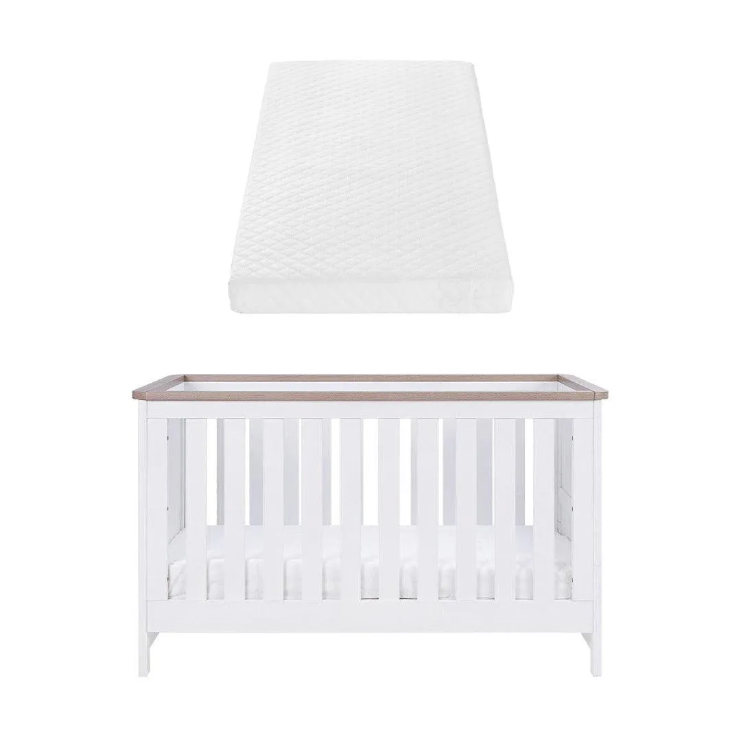 Tutti Bambini Verona Cot Bed - White/Oak