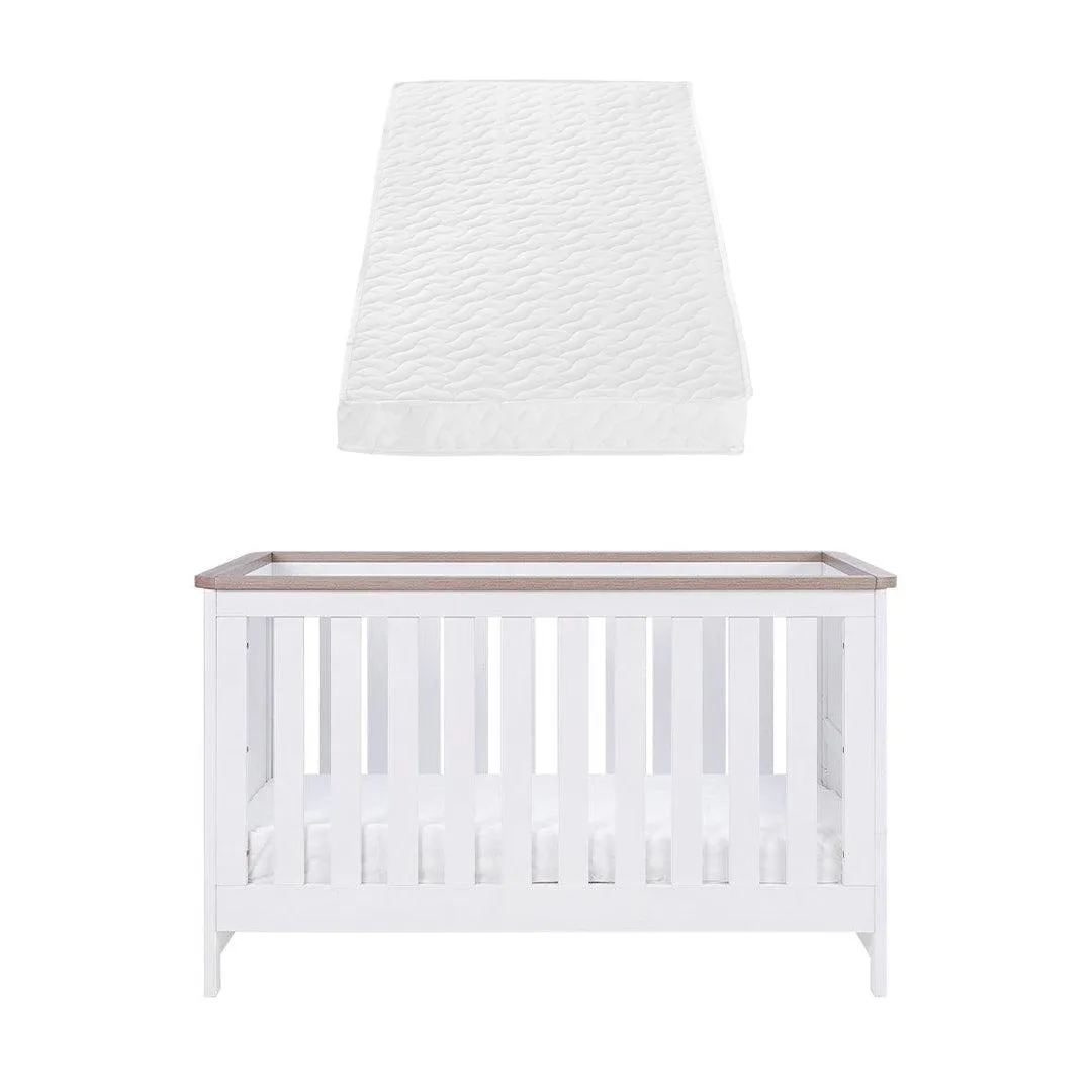 Tutti Bambini Verona Cot Bed - White/Oak