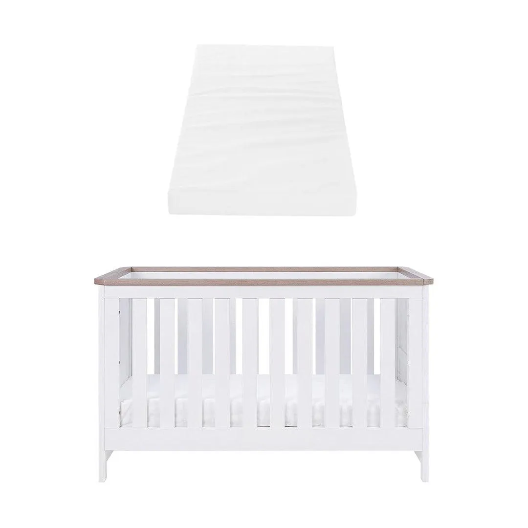 Tutti Bambini Verona Cot Bed - White/Oak