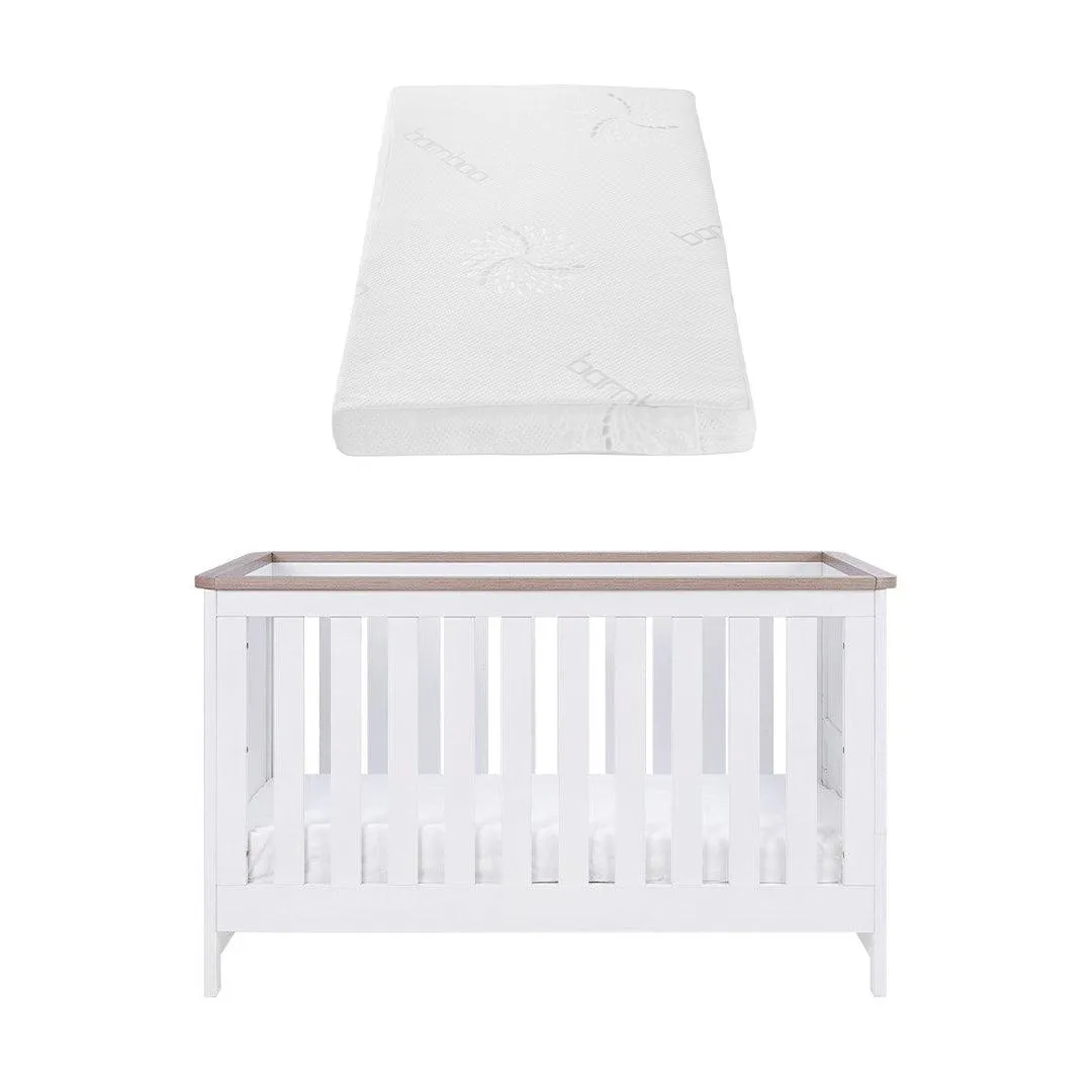 Tutti Bambini Verona Cot Bed - White/Oak