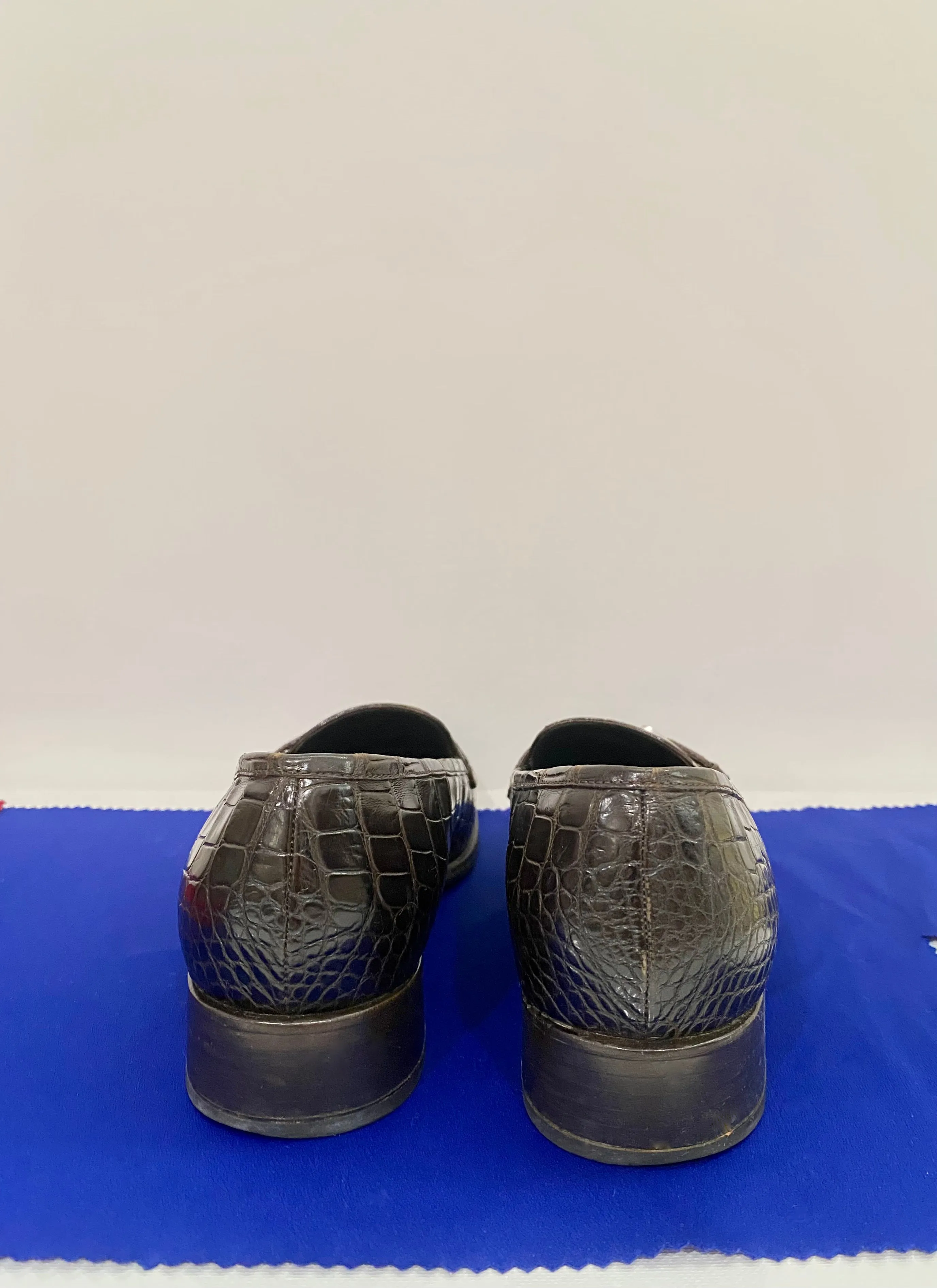 Vintage Prada Crocodile Loafers