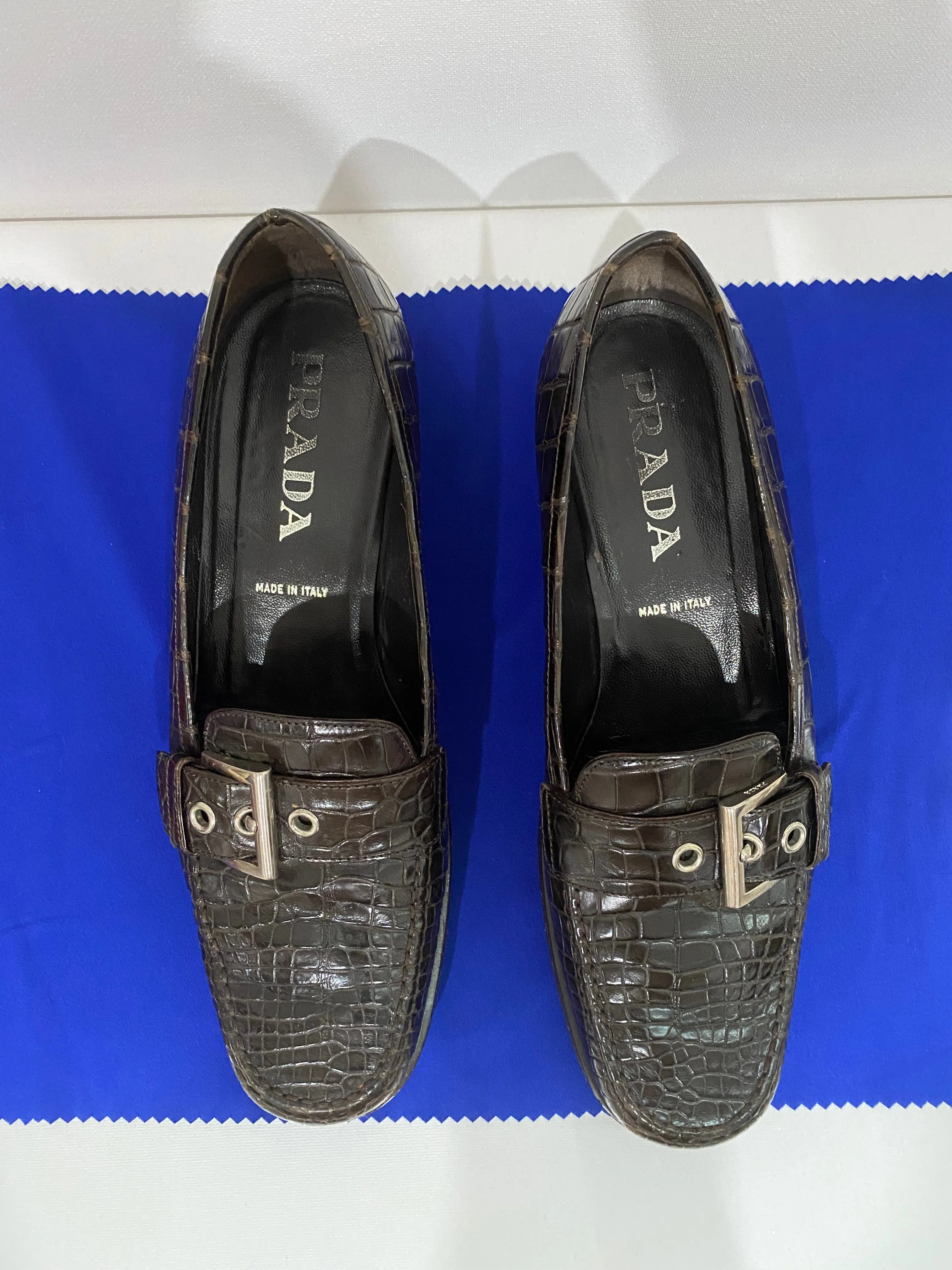 Vintage Prada Crocodile Loafers