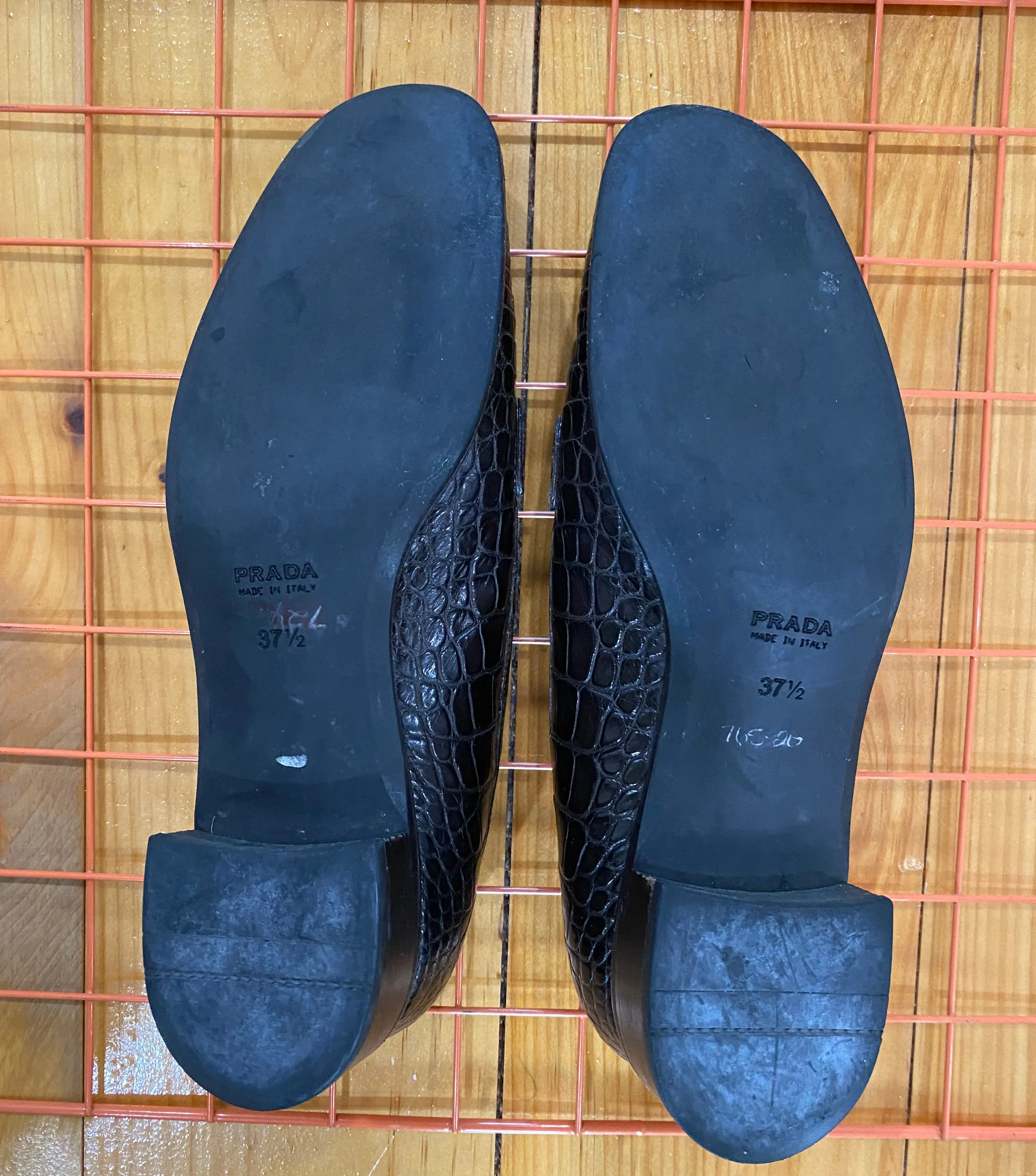 Vintage Prada Crocodile Loafers