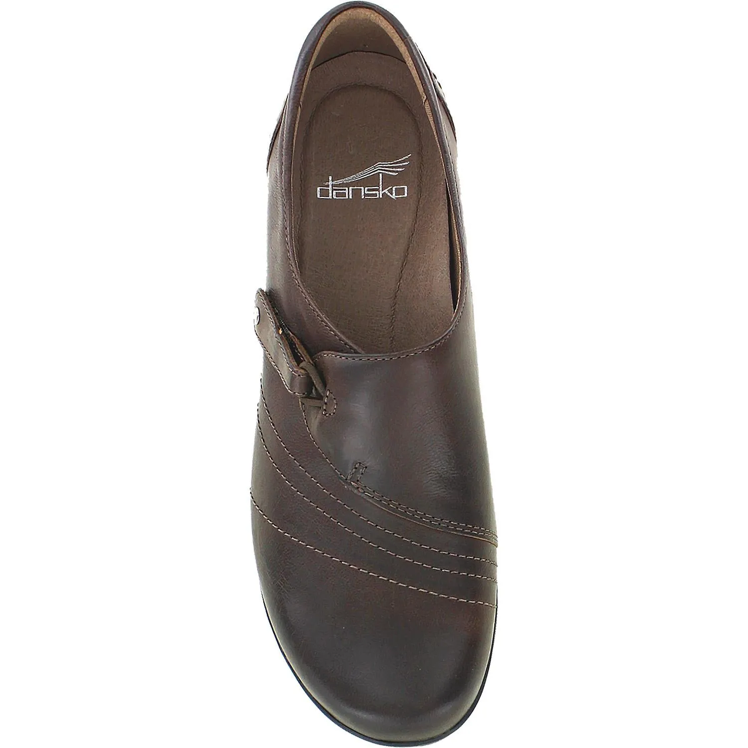 Women's Dansko Franny Chocolate Burnished Calf Leather